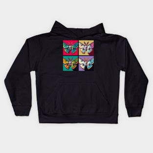 Pop Moth Art - Cool Insect Kids Hoodie